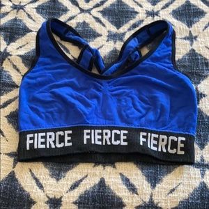 Fierce sports bra size small blue and black